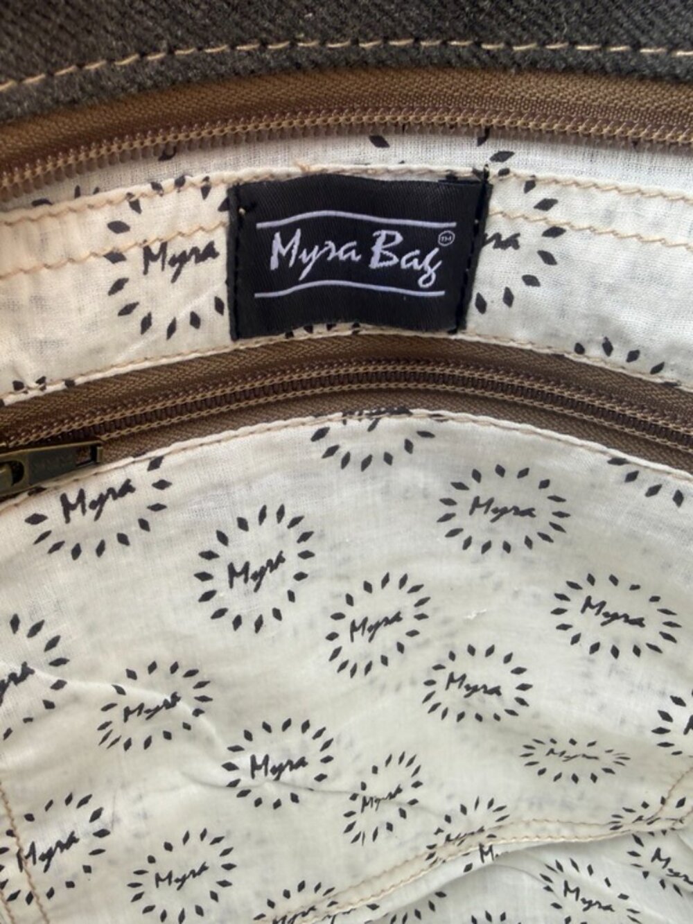NWT Myra Bag Identity Shoulder Bag Cotton & Leather S-3065 - Picture 12 of 13